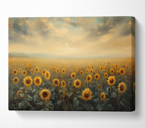 Golden Sunflowers Field