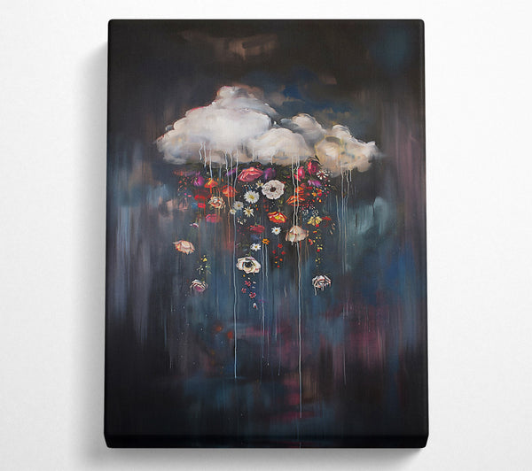 Blue Floral Raincloud