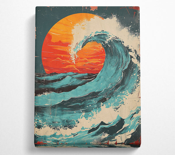 Azure Sunset Wave