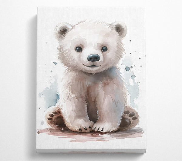 White Bear Cub Watercolor