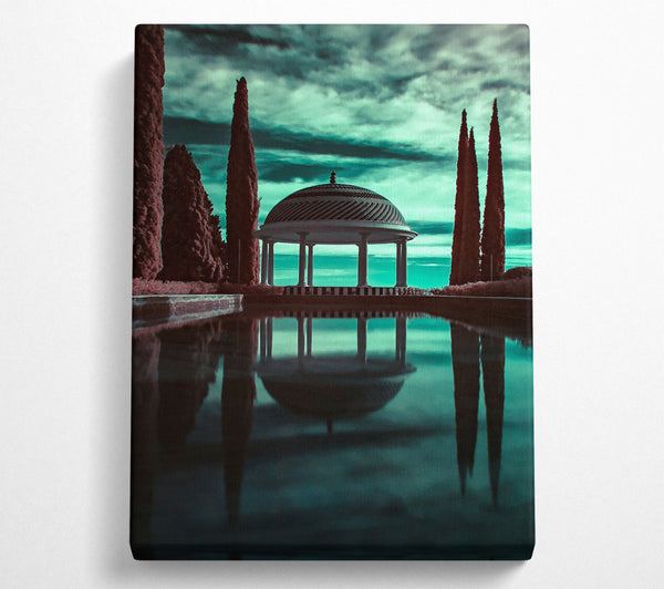 Teal Gazebo Reflection