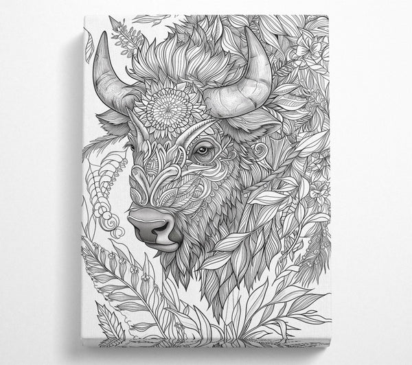 Black And White Bison Bloom