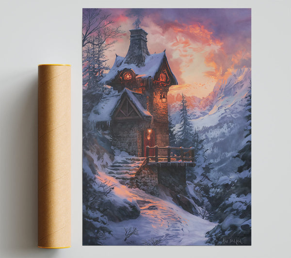 Orange Twilight Cabin