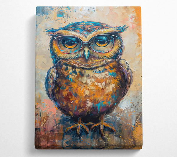 Orange Owl In Glasses