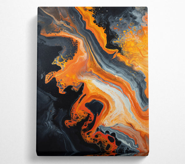 Orange Abstract Flow