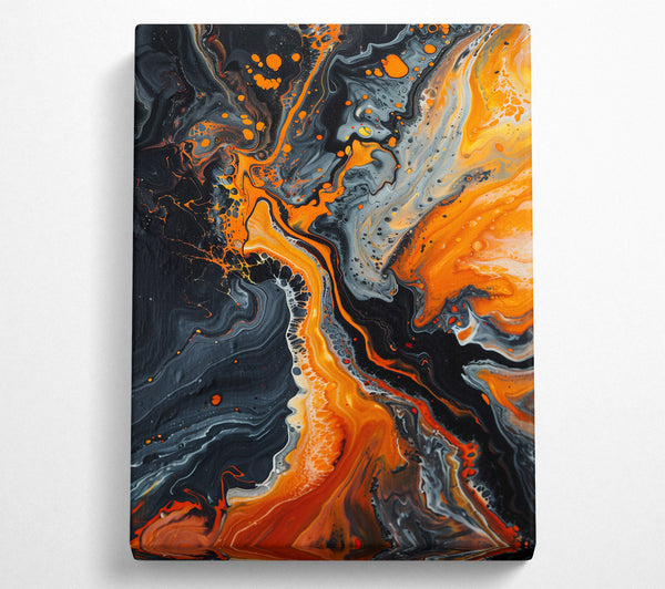 Orange Swirl Abstract