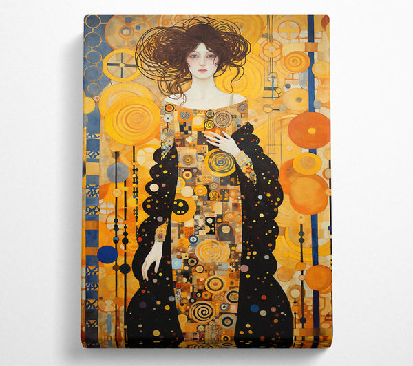 Lady With Coat Klimt Style