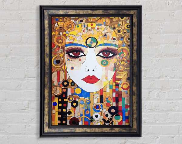 Lady With Lashes Klimt Style