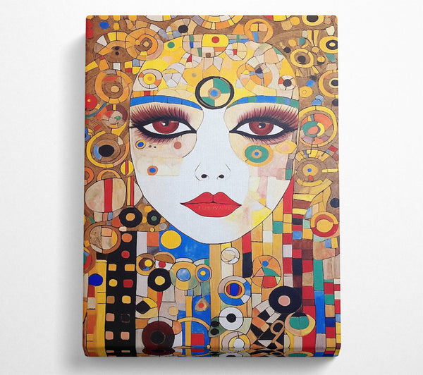 Lady With Lashes Klimt Style