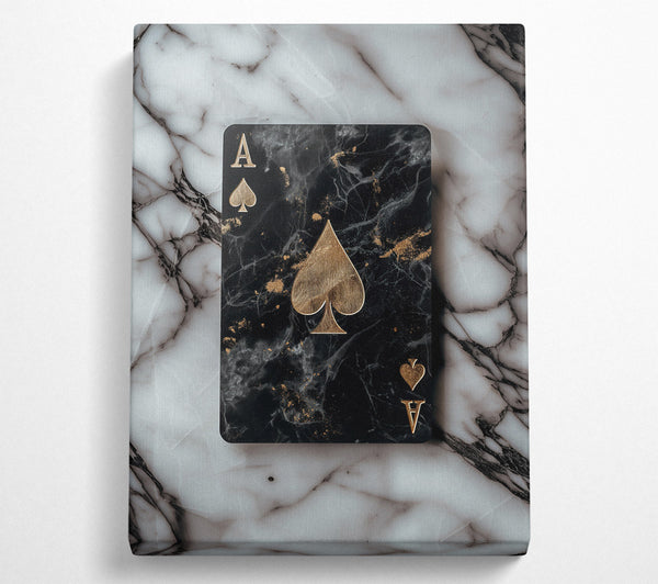 Black Marble Ace Of Spades.