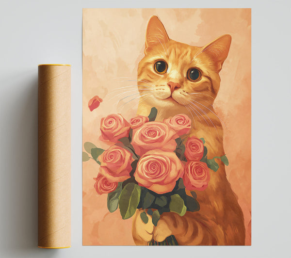 Orange Cat'S Bouquet