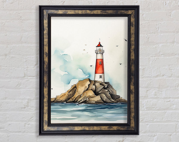 Lighthouse At Sea