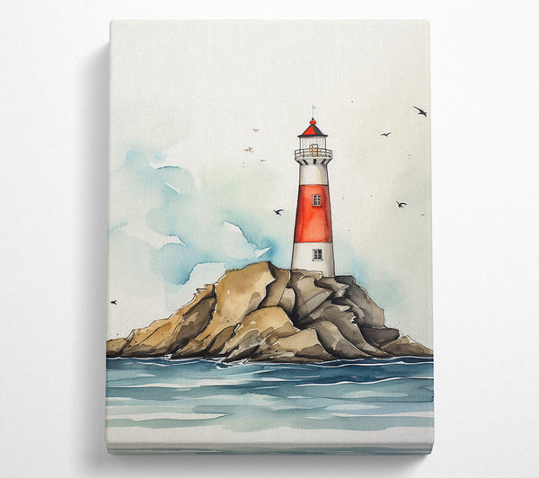 Lighthouse At Sea