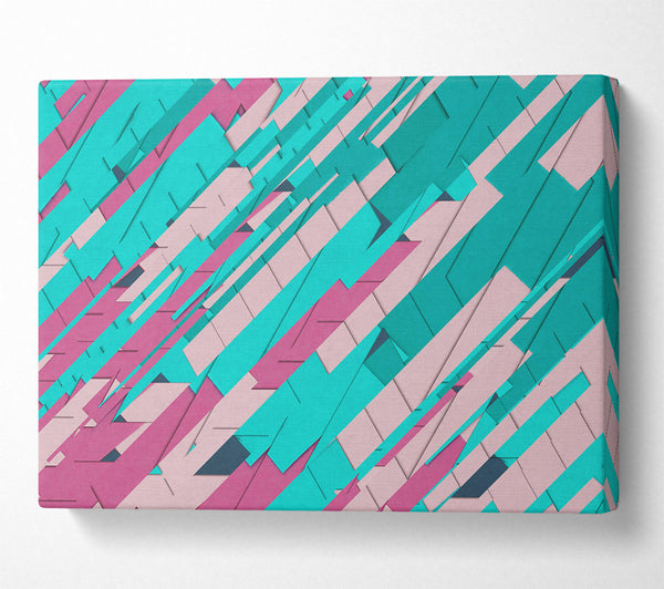 Teal Geometric Abstract