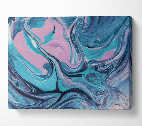 Teal Swirling Abstract