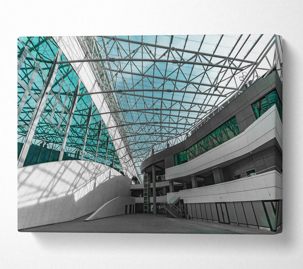 Teal Glass Structure