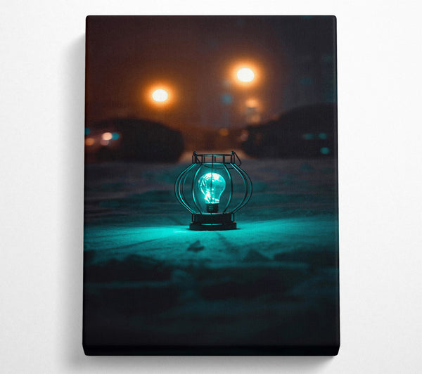 Teal Light In Cage