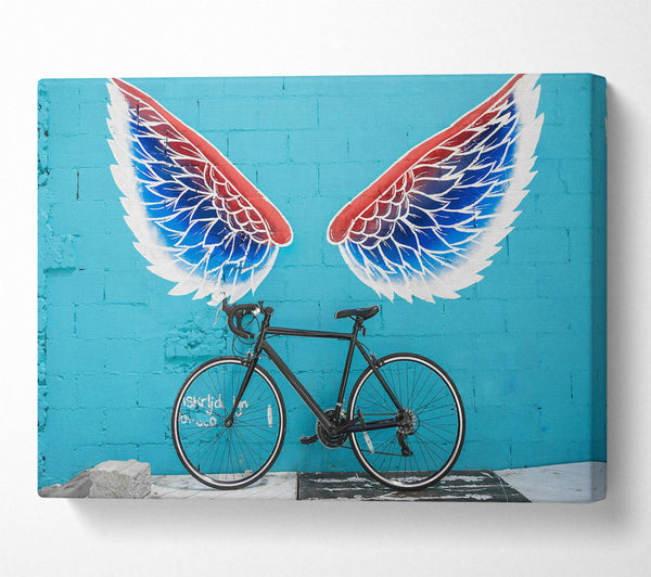 Blue Wings And A Bike