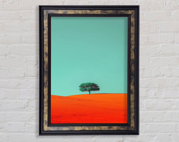 Lonely Tree On The Orange Lands