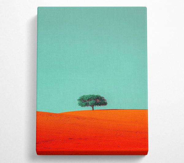 Lonely Tree On The Orange Lands