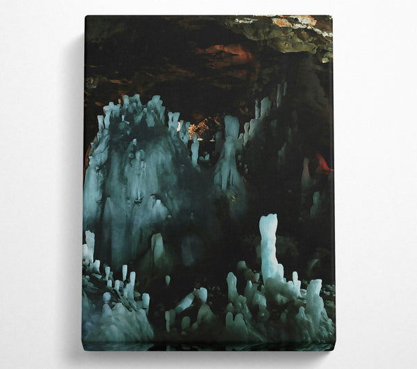 Teal Cave Stalagmites