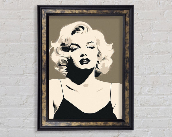 Marilyn Monroe Beige Sketch