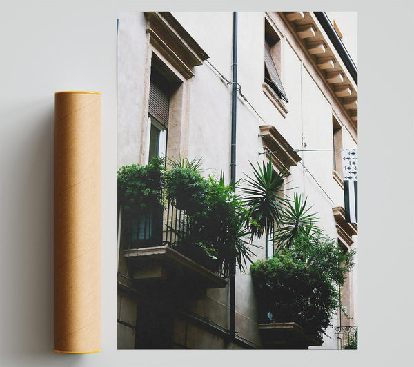 White Balcony Greenery