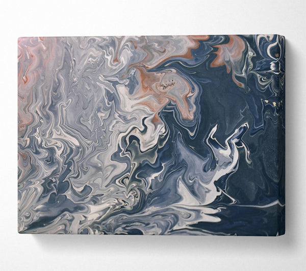 Navy Swirling Abstract