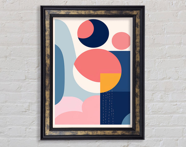 Modern Pink And Blue Shapes