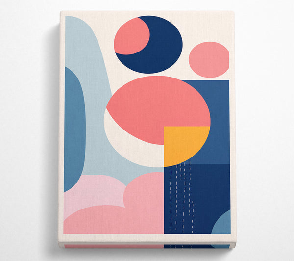 Modern Pink And Blue Shapes