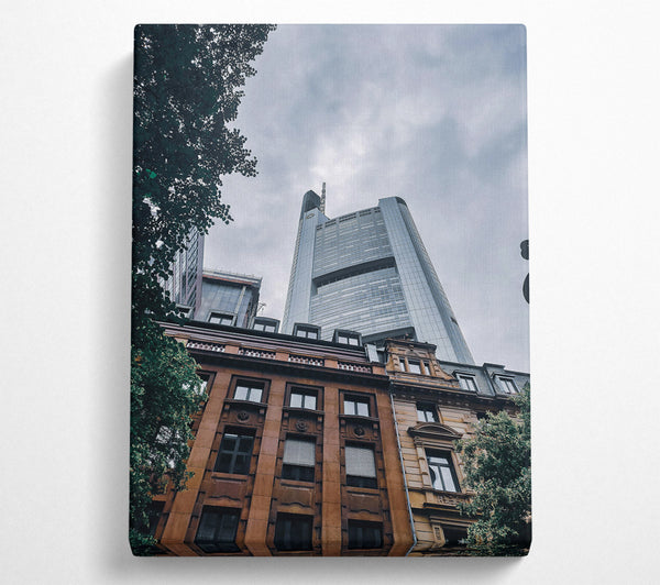 Brown Buildings & Skyward Glance