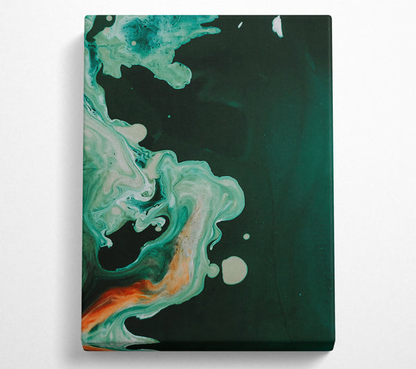 Emerald Swirls And Splashes