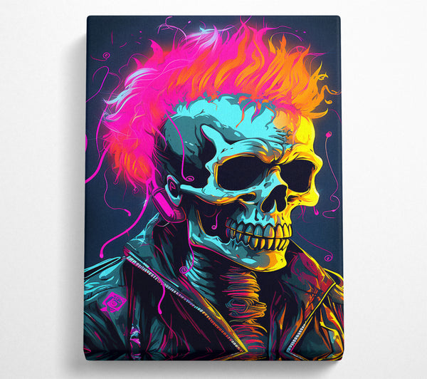 Neon Punk Skeleton