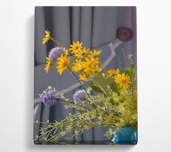 Yellow Blooms On Grey