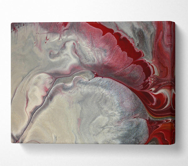 Crimson Silver Swirls