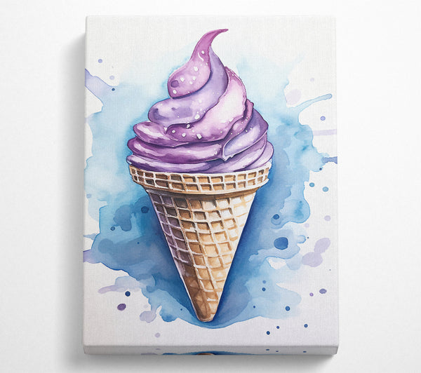 Purple Ice Cream Cone