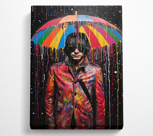 Rainbow Umbrella Man