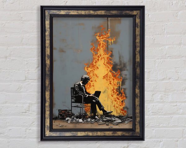 Reading By The Fire Graffiti