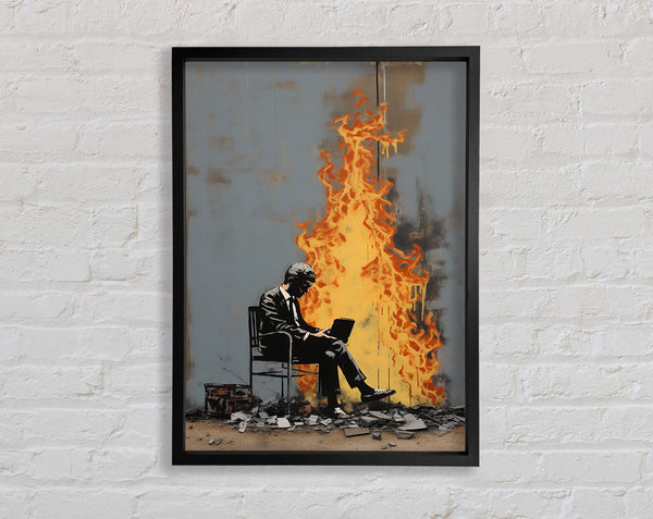 Reading By The Fire Graffiti