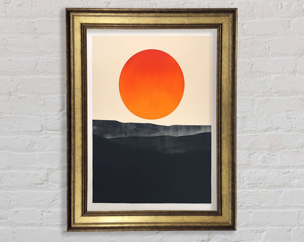 Red Sun On White Land