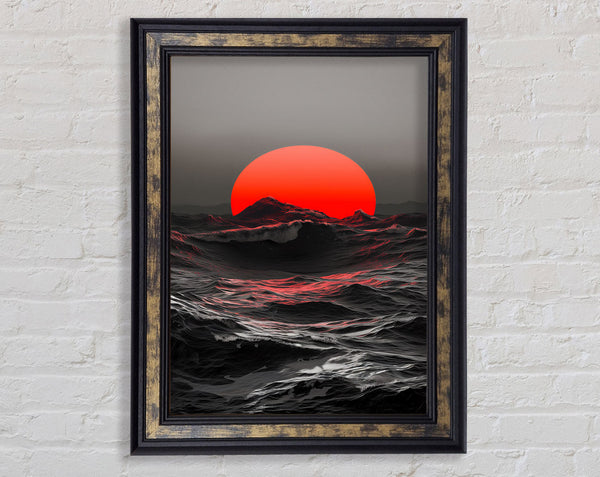 Red Sun Over The Mountains