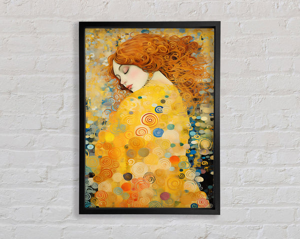 Redhead Woman In The Style Of Gustav Klimt