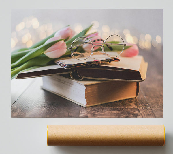 Pink Tulips & Glasses