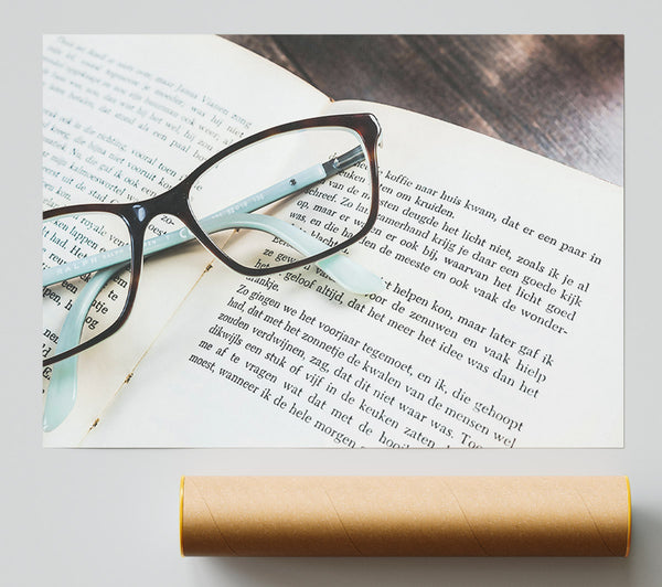 Brown Book And Glasses