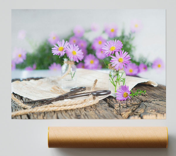 Lilac Blooms In Jars