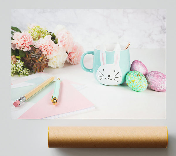 Mint Bunny Mug And Eggs