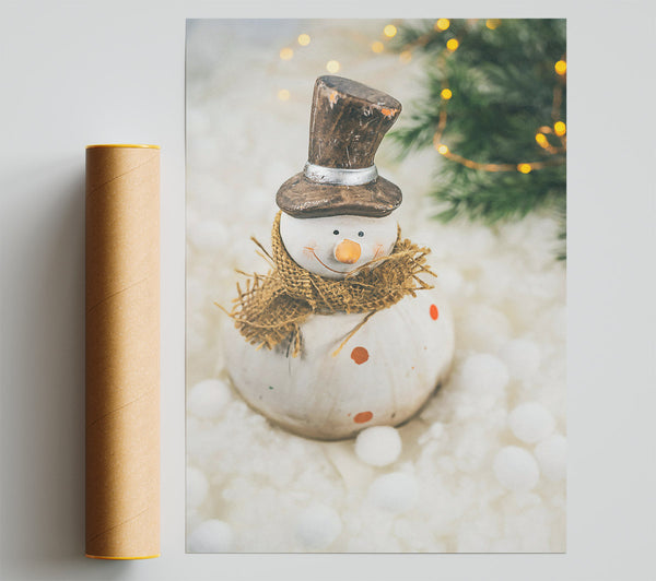 White Festive Snowman