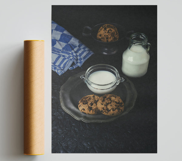 Brown Milk And Cookies