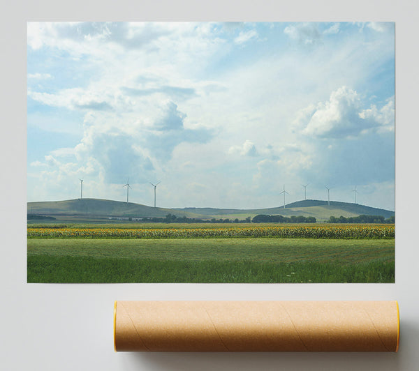 Blue Sky Windmills