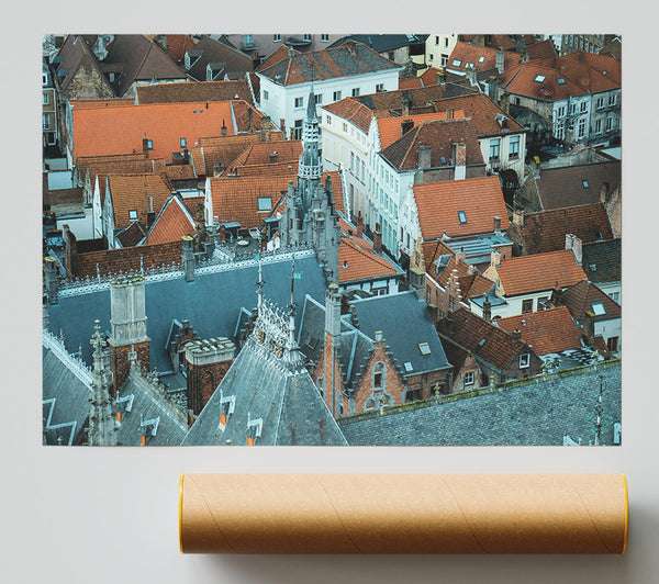 Slate Roofs Of Bruges